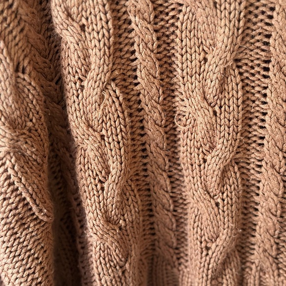 Love Tree Cowl Neck Sweater | Turtleneck Sweater| Cable Knit | Copper | M - Picture 4 of 5